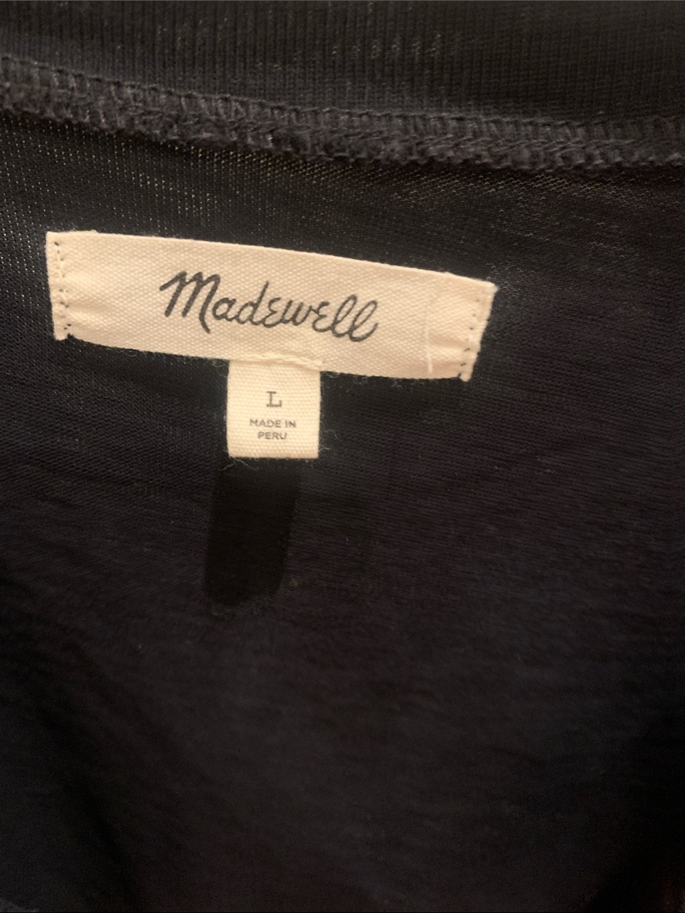 Madewell Black Cap-Sleeve Crewneck Tee - Picture 5 of 5